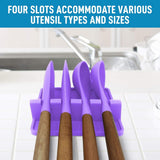 Zulay Kitchen Spoon Rest for Multiple Utensils High Heat - Resistant Silicone Drip Pad, BPA - Free Spoon Holder for Stove Top, Kitchen Gadget Holder for Ladles, Tongs, Cooking Spatula - Makes Great Gift - Homesidy.com