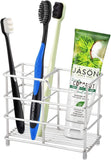 Urbanstrive 304 Stainless Steel Bathroom Toothbrush Holder Toothpaste Holder Stand Bathroom Accessories Organizer (Black, Small) - Homesidy.com