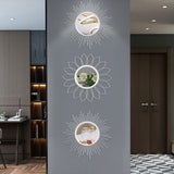3 Pack Metal Mirrors for Wall Sunburst Wall Mirrors Home Décor Decorative Hanging Wall Art for Living Room Bedroom Entryway (Gold, Flower Sunburst) - Homesidy.com