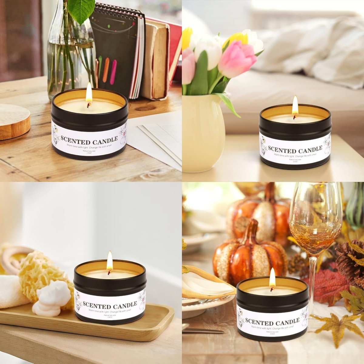 9 Pack Scented Candles Gift for Women and Men, Aromatherapy Candle Set for Home Scented, Small Candle Gift Set Basket for Boyfriend dad him Friend boss Mother Birthday Christmas Thanksgiving - Homesidy.com