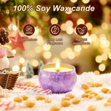 Christmas Candle Set, 6 Pack Candles for Home Scented, Aromatherapy Jar Candle Gifts for Women, Natural Soy Wax Long Lasting Glass Candle Set, Scented Candles for Christmas, Birthday, Thanksgiving Day - Homesidy.com