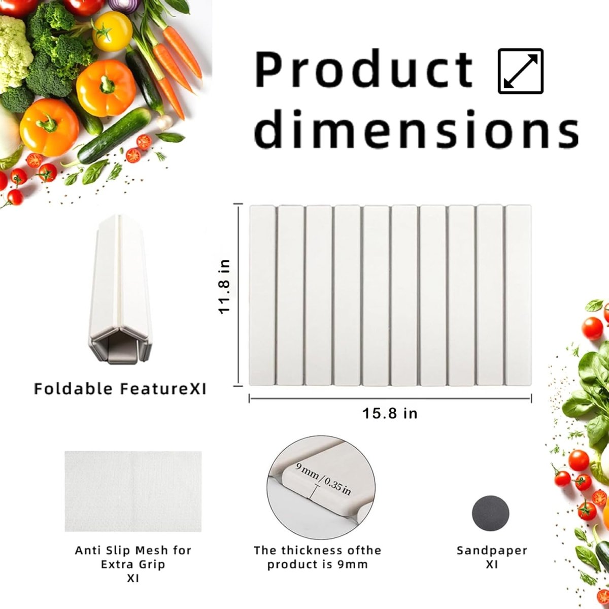Stone Drying Mat for Kitchen Counter, Collapsible Dish Drying Mat, Fast Drying Diatomaceous Earth Dish Drying Mats, Water Absorbent Diatomite Kitchen Mat (white, medium) - Homesidy.com