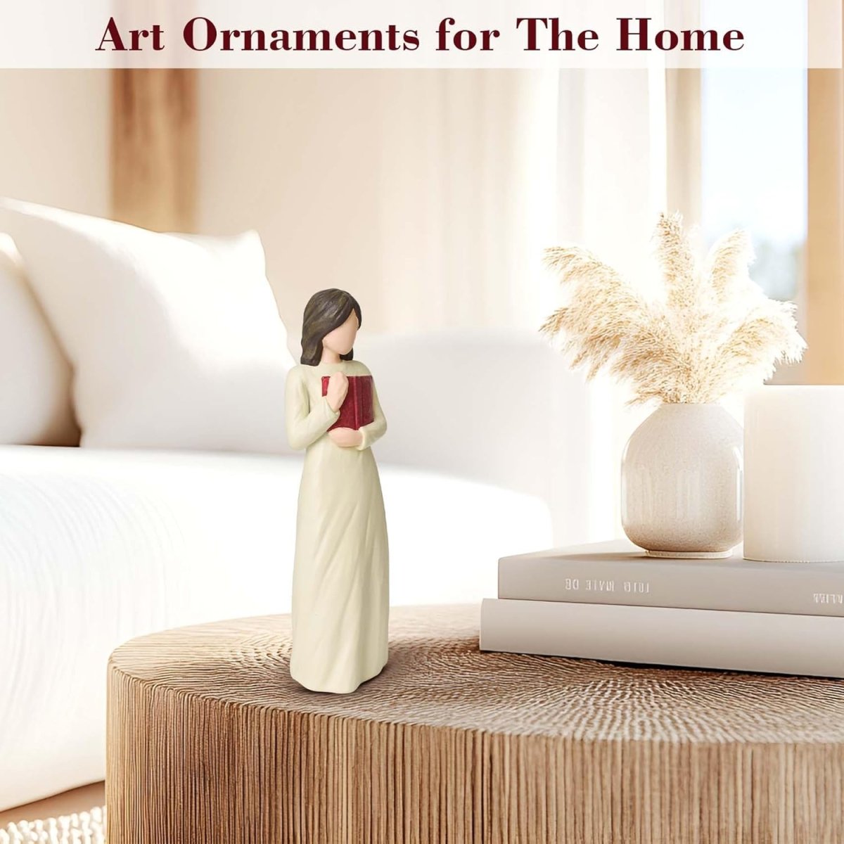 Cuayaes Reading Thinker Statue Book Lover Gifts for Women Readers, Graduates, Students, Teachers, Bookshelf Decor Aesthetic Sculpture Home Decor for Shelves Desk Office Living Room - Homesidy.com