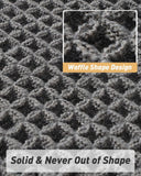 AMOAMI Upgraded Waffle Bath Mat, Super Absorbent Non Slip Bath Mats for Bathroom Floor, Machine Washable Bathroom Rugs with Tassels, Rubber Backed Bathroom Mats, Ultra Soft, 18&34; x 30&34;, Brown - Homesidy.com