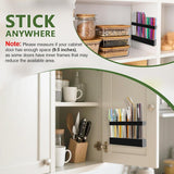 Malldii 9.5” Large Acrylic Straw Holder for Cabinet Door - Reusable Tumbler Straw Organizer Storage, Small Kitchen Accessories Container, Ultra Sticky Cupboard Door Mounted (Transparent) - Homesidy.com