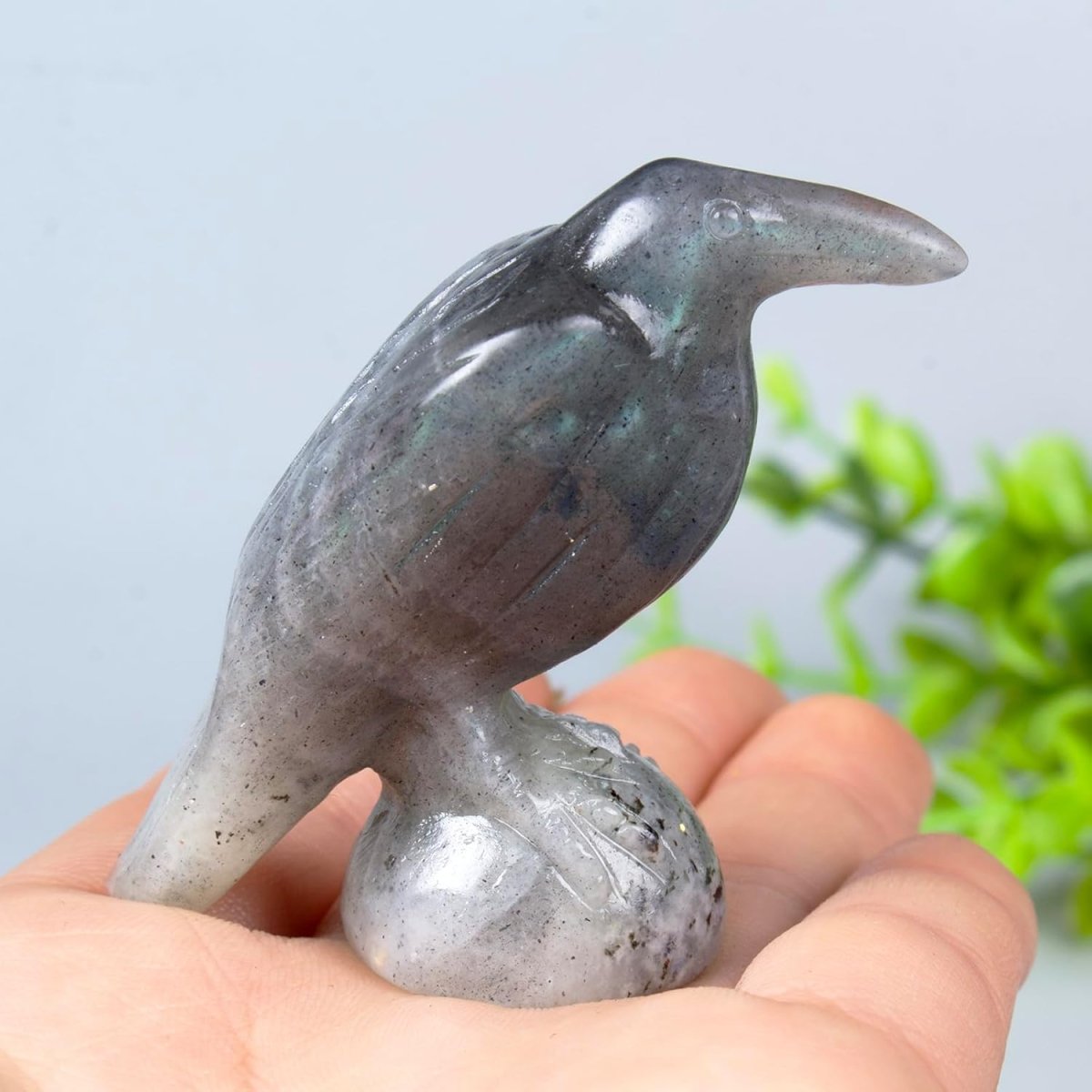 QLRSUXN Natural Black Obsidian Raven Figurines,2 Inch Healing Crystal Animal Statues,Lucky Guardian Pocket Crow Figurines as Women’s Gifts,Raven Statues for Office Home Decor and Ornament. - Homesidy.com