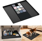 URMONA Waterproof Silicone Under Sink Mat 31 x 22 Shelf Liner for Kitchen and Bathroom, Cabinet and Counter Protector, Storage and Organizers, Litter Mat, Pet Cat Puppy Essentials(Dark Grey) - Homesidy.com