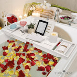Temple Spring Wooden Bathtub Tray, Bamboo Bathroom Accessories, Bath Tray for Tub, at Home Spa Essentials, Board for Tub Table, Bath Caddy for Bathtub Accessories &amp; Bathroom Essentials – Natural - Homesidy.com
