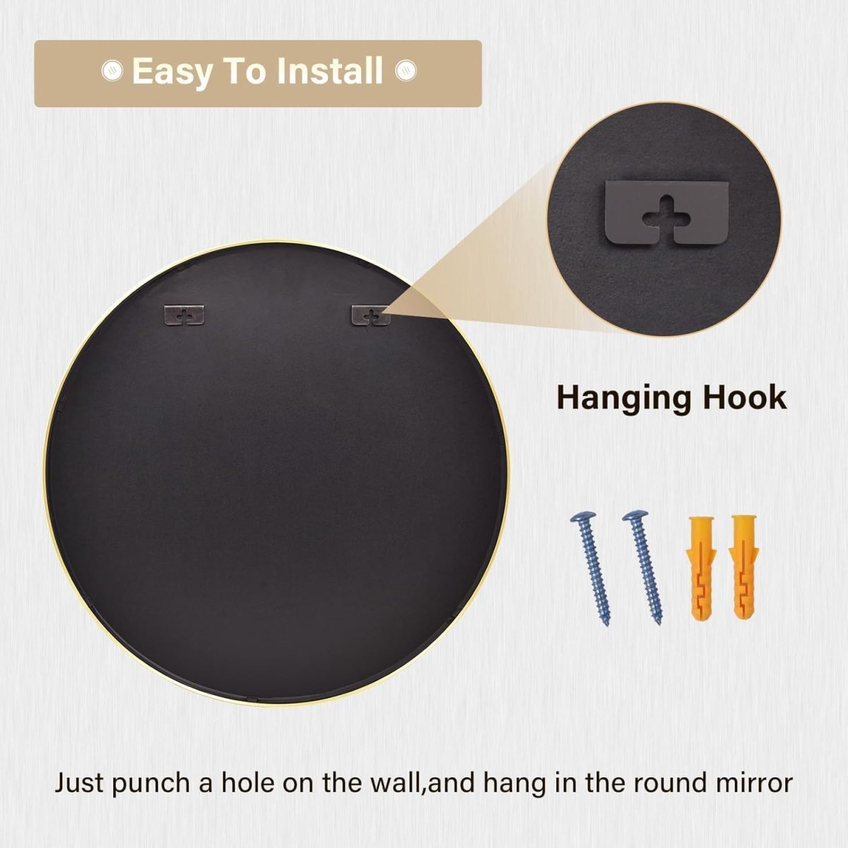 HARRITPURE Round Mirror 30 Black Wall Mounted Circle Mirrors Vanity Mirror with Brushed Aluminum Alloy Frame Modern Decoration for Bathroom, Living Room, Vanity, Bedroom, Entryway - Homesidy.com