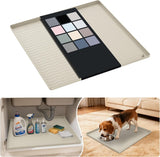 URMONA Waterproof Silicone Under Sink Mat 31 x 22 Shelf Liner for Kitchen and Bathroom, Cabinet and Counter Protector, Storage and Organizers, Litter Mat, Pet Cat Puppy Essentials(Dark Grey) - Homesidy.com