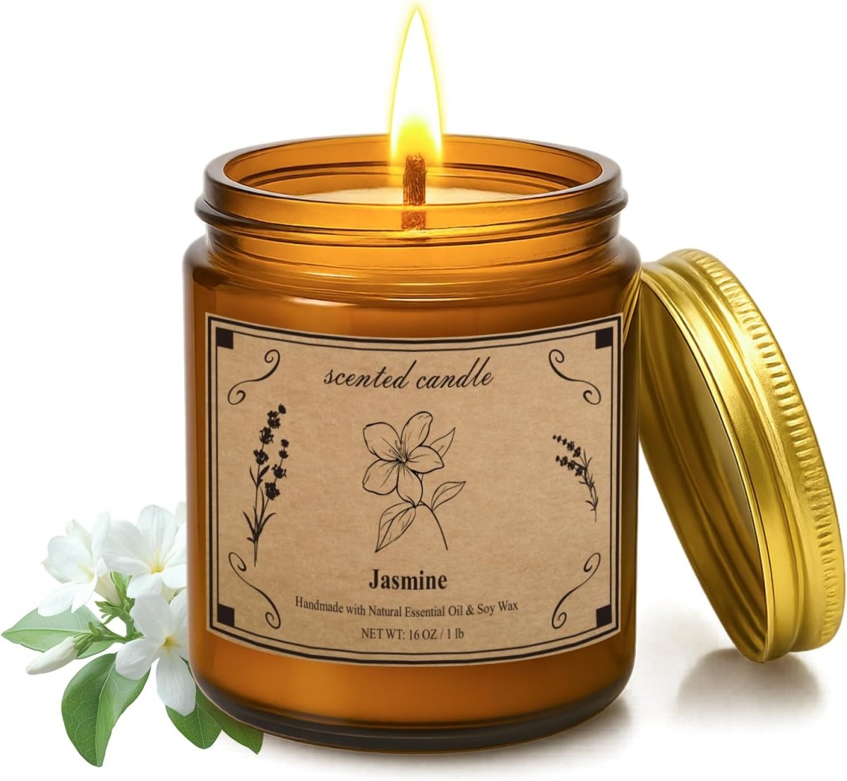 Candles for Home Scented, 16oz Large Soy Wax Lavender Scented Candle, 100 Hour Burn Time, Aromatherapy Candle, Ideal for Christmas, Anniversary, Birthday Gift - Homesidy.com