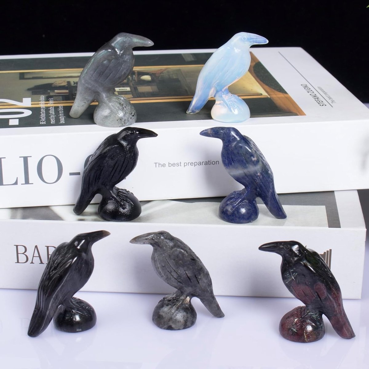 QLRSUXN Natural Black Obsidian Raven Figurines,2 Inch Healing Crystal Animal Statues,Lucky Guardian Pocket Crow Figurines as Women’s Gifts,Raven Statues for Office Home Decor and Ornament. - Homesidy.com