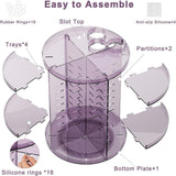 Rotating Makeup Organizer, DIY 8 Adjustable Layers Spinning Skincare Organizer, Cosmetic Display Case with Brush Holder Perfume Tray, Multi - Function Storage Carousel for Vanity Bathroom Countertop - Homesidy.com
