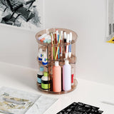 Rotating Makeup Organizer, DIY 8 Adjustable Layers Spinning Skincare Organizer, Cosmetic Display Case with Brush Holder Perfume Tray, Multi - Function Storage Carousel for Vanity Bathroom Countertop - Homesidy.com