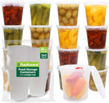 Freshware Food Storage Containers [24 Set] 32 oz Plastic Deli Containers with Lids, Slime, Soup, Meal Prep Containers | BPA Free | Stackable | Leakproof | Microwave/Dishwasher/Freezer Safe - Homesidy.com