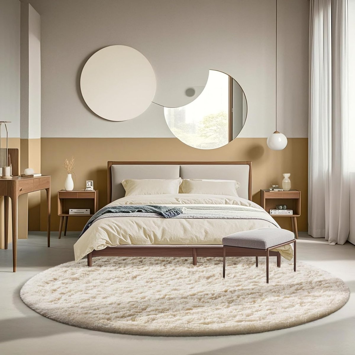 Ophanie Area Rugs for Living Room Bedroom, Upgrade Non - Slip Fluffy Soft Grey Shag Carpet, Indoor Floor Gray 4x6 Fuzzy Shaggy Living Room Plush Rug for Kids Home Dorm Decor Aesthetic - Homesidy.com