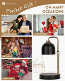 Modern Candle Warmer Lamp with Timer, Dimmable Candle Lamp Warmer, Men Women Christmas Birthday Gifts, Black Candle Warmer, Adjustable Candle Light Warmer, Cozy Living Room Bedroom Home Decor - Homesidy.com