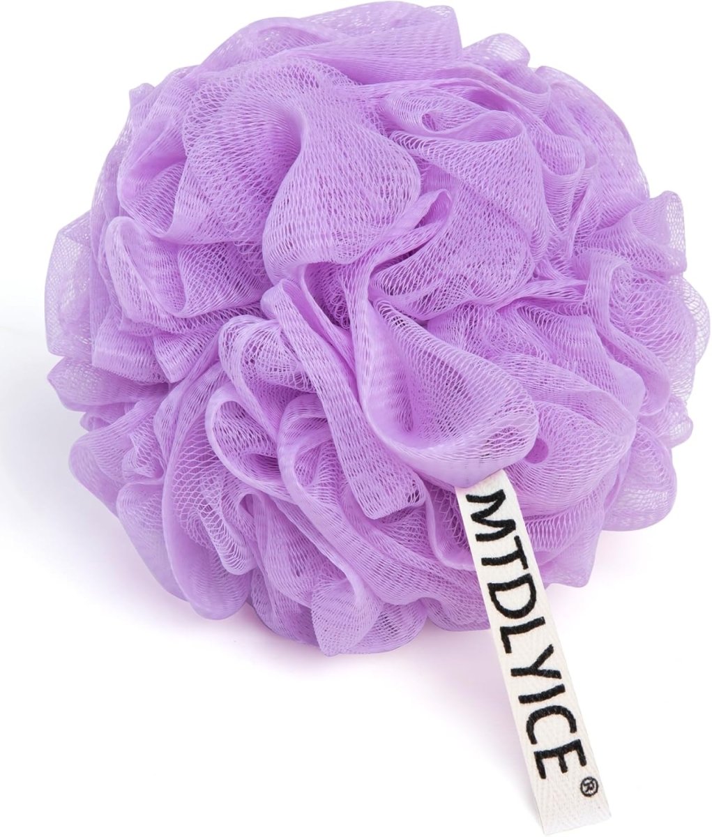 MTDLYICE Loofah Sponge, XXL Large Loofah 100g 4 Pack, Bath Sponge Soft Mesh Shower Loofah for Men, Body Scrub, Shower Pouf Bath Accessories, for Body Wash, Soap (Blue Gray) - Homesidy.com
