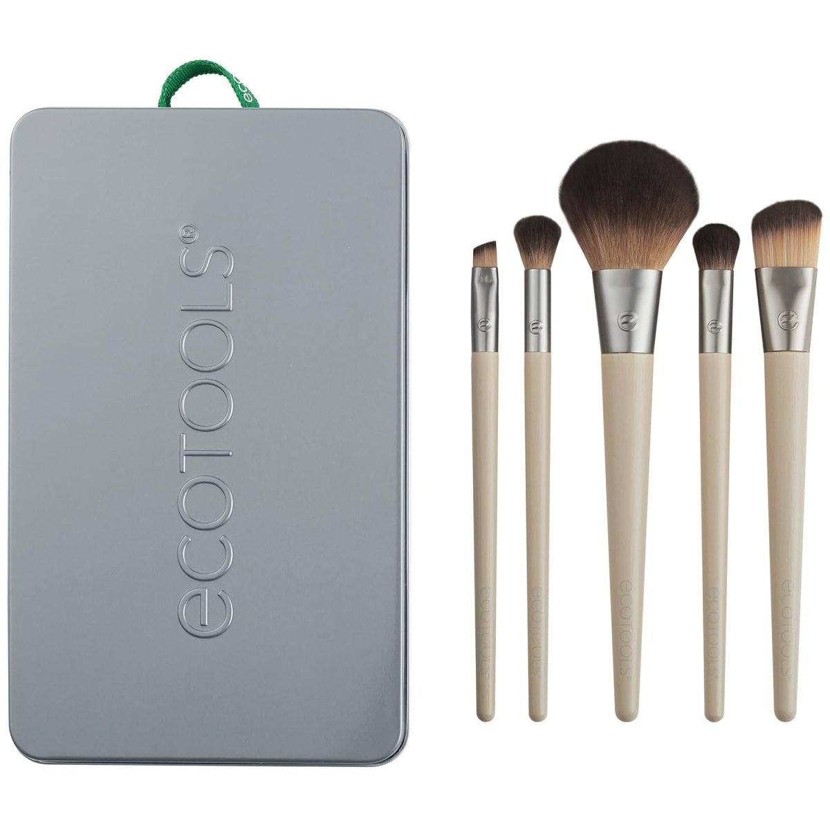 EcoTools Makeup Brush Set for Eyeshadow, Foundation, Blush, and Concealer with Bonus Storage Case, Start the Day Beautifully, Travel Friendly, 6 Piece Set - Homesidy.com