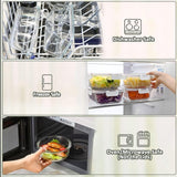M MCIRCO 24 - Piece Glass Food Storage Containers with Upgraded Snap Locking Lids,Glass Meal Prep Containers Set - Airtight Lunch Containers, Microwave, Oven, Freezer and Dishwasher - Homesidy.com