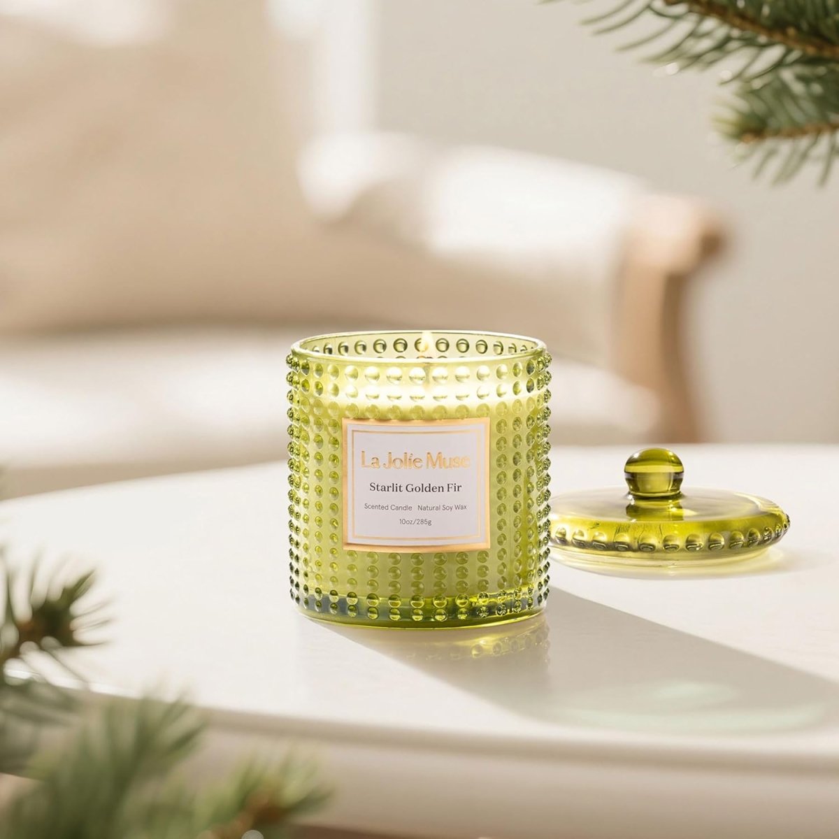 LA JOLIE MUSE Christmas Candle | Ruby Berry Bliss | Mandarin Cranberry &amp; Plum | 10 oz Festive Candle | 55 Hours Clean Burn | Gift for Women &amp; Family - Homesidy.com
