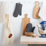 KITCHENAID Ribbed Soft Silicone Oven Mitt 2 - Pack Set, 7.5&34;x13&34;, Milkshake - Homesidy.com