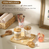 6 - Pack Bamboo Qtip Holders - Bathroom Storage for Cotton Balls, Swabs, Pads, Floss - Homesidy.com