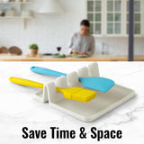 Zulay Kitchen Spoon Rest for Multiple Utensils High Heat - Resistant Silicone Drip Pad, BPA - Free Spoon Holder for Stove Top, Kitchen Gadget Holder for Ladles, Tongs, Cooking Spatula - Makes Great Gift - Homesidy.com
