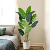 Artificial Bird of Paradise Plant 7Ft Fake Tropical Palm Tree with 17Trunks Faux Banana Leaf Trees in Pot for Home Indoor Outdoor Office Modern Decor Housewarming - Homesidy.com