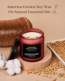 M&amp;SENSE Ode to Winter Soy Candles Strong Scented, 2 Wick Jar Candle 19.4oz 110 Hour Long Lasting, Lavender Sandalwood Organic Natural Aromatherapy Candle Gifts Bedroom Bathroom Home Decor - Homesidy.com