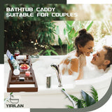 Premium Bathtub Tray Caddy, Expandable Bath Tray, Unique House Warming Gifts, New Home, Anniversary and Wedding Gifts for Couple, Bridal Shower Gift for Women - Homesidy.com