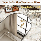 VooBang Arched Wall Mirror, 30 x 38 inch Arch Bathroom Mirror, Wall Mounted Vanity Mirror with Arch Metal Frame, Modern Bathroom Vanity Mirror for Bedroom, Living Room, Hanging or Leaning, Black - Homesidy.com