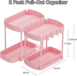 Ukeetap Multi - Purpose Pull - Out Storage Organizers, Under Sink/Cabinet Organizers and Storage for Bathroom &amp; Kitchen, Black, 12.8 Inches, 2 Packs - Homesidy.com
