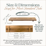 Premium Nature Shed Bathtub Tray for Freestanding Bath | Large &amp; Thick 35” Acacia Wood Luxury Bath Tray for Tub | Anti - Tip, Non - Toxic, Adjustable Bathtub Trays for Tub with Bathroom Accessories Holder - Homesidy.com