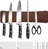 HOSHANHO Magnetic Knife Strips, Magnetic Knife Holder for Wall 16 Inch, Acacia Wood Knife Magnetic Strip Use as Knife Bar, Knife Holder for Kitchen Utensil Organizer - Homesidy.com
