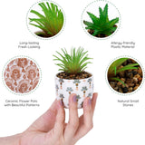 Karlliu Artificial Plants Cute Colourful Succulents in Ceramic Planter Fake Plant Flowers Potted for Home Living Room Office Desk Decor Bathroom Bedroom Indoor Decoration - Homesidy.com