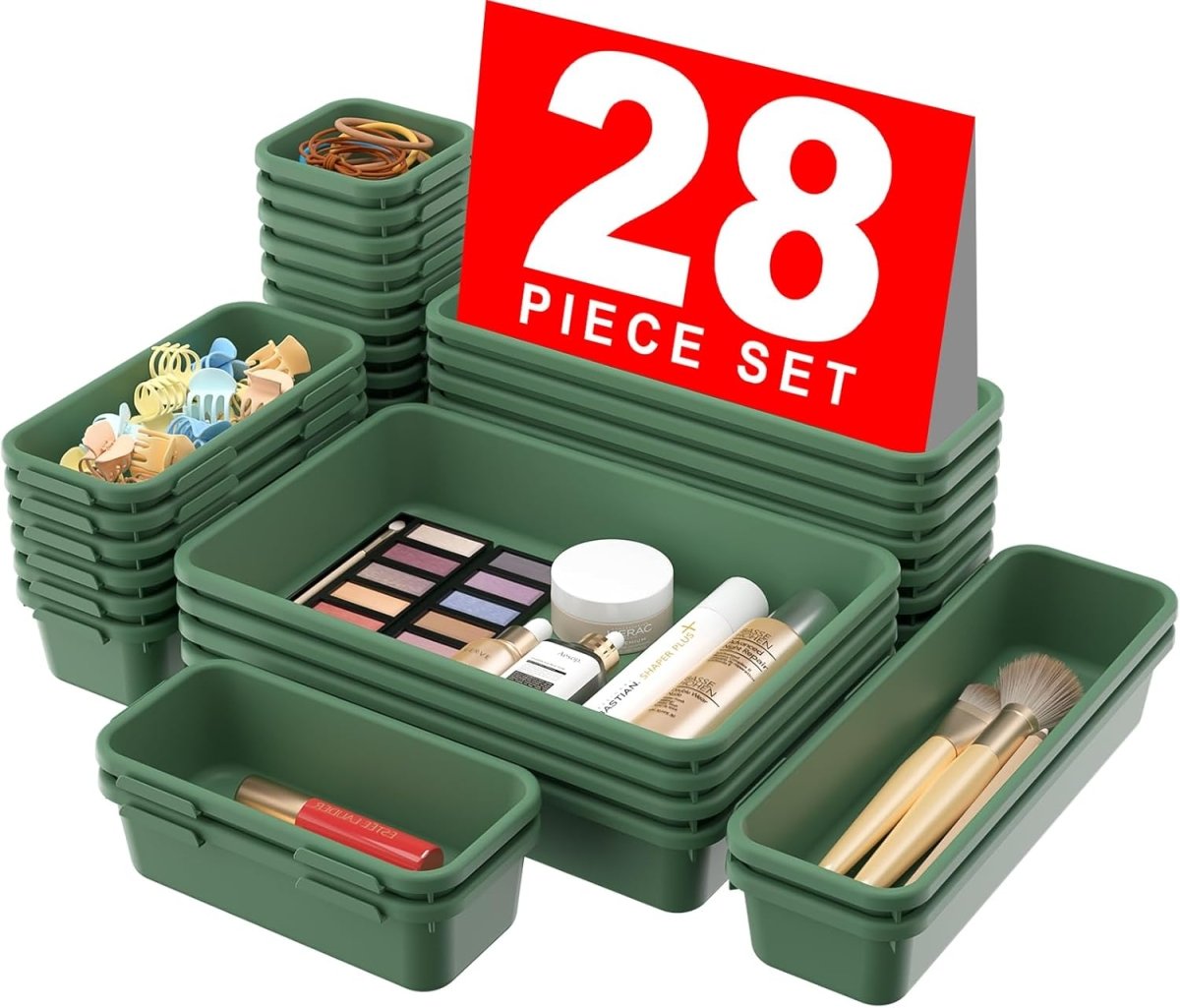 A - LuGei 【Military Grade Drawer Organizer, 【𝟱𝗦𝗶𝘇𝗲】 Makeup organizer, 【Holds 177 Items】 Bathroom Organizers and Storage, Organization and Storage, Desk Drawer Organizer for Bathroom Vanity - Homesidy.com