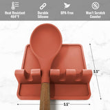 Zulay Kitchen Spoon Rest for Multiple Utensils High Heat - Resistant Silicone Drip Pad, BPA - Free Spoon Holder for Stove Top, Kitchen Gadget Holder for Ladles, Tongs, Cooking Spatula - Makes Great Gift - Homesidy.com