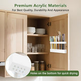Malldii 9.5” Large Acrylic Straw Holder for Cabinet Door - Reusable Tumbler Straw Organizer Storage, Small Kitchen Accessories Container, Ultra Sticky Cupboard Door Mounted (Transparent) - Homesidy.com