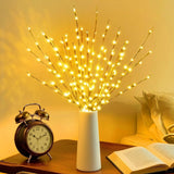 DK177 2 Pack Led Branch Light Battery Operated Lighted Branch Vase Filler Willow Tree Artificial Little Twig Power Brown 30 Inch 20 LED for Home Romantic Decoration, Warm White - Homesidy.com