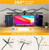 Airlonv LED Desk Lamp for Office Home, Eye - Caring Desk Light with Stepless Dimming Adjustable Flexible Gooseneck, 10W USB Adapter Desk Lamp with Clamp for Reading, Study, Workbench (Black) - Homesidy.com