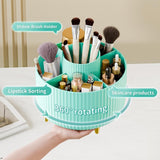 fanado 360° Rotate Makeup Brush Holder Organizer, Makeup Organizers Countertop, Makeup organization and Skincare Storage for Vanity, Desktop, Bathroom (White) - Homesidy.com