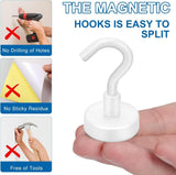 LOVIMAG Magnetic Hooks, 12 Pack 30lbs Magnet Hook 2025 Cruise Cabin Ship Essentials Heavy Duty Strong Magnets Refrigerator Fridge Hanging for Classroom Beach Vacation Kitchen Grills Home (Black) - Homesidy.com