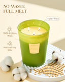 M&amp;SENSE Extra Large Candle Creamy Vanilla Scented, 3 - Wick 35oz 150H Long Lasting, Natural Soy Wax Aromatherapy Candle for Stress Relief, Home Fragrance Fall Winter Christmas Thanksgiving Gifts - Homesidy.com