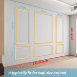 Art3d Pre - Cut Wall Molding Set of 6 pcs, Ready - to - Assemble Wainscoting Panels for Interior Wall Décor Living Room Bedroom Accent Wall - Installed with Glue, 3 Top 3 Bottom - Homesidy.com