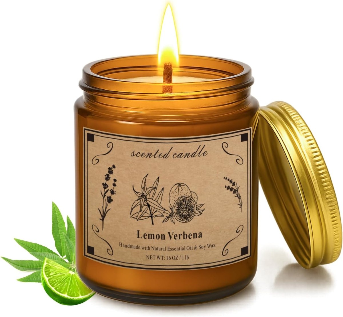 Candles for Home Scented, 16oz Large Soy Wax Lavender Scented Candle, 100 Hour Burn Time, Aromatherapy Candle, Ideal for Christmas, Anniversary, Birthday Gift - Homesidy.com