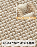 AMOAMI Upgraded Waffle Bath Mat, Super Absorbent Non Slip Bath Mats for Bathroom Floor, Machine Washable Bathroom Rugs with Tassels, Rubber Backed Bathroom Mats, Ultra Soft, 18&34; x 30&34;, Brown - Homesidy.com