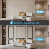 Art3d Pre - Cut Wall Molding Set of 6 pcs, Ready - to - Assemble Wainscoting Panels for Interior Wall Décor Living Room Bedroom Accent Wall - Installed with Glue, 3 Top 3 Bottom - Homesidy.com