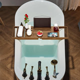 Premium Bamboo Bathtub Tray Caddy - Bath Tub Tray Table for Bathtub - Bath Caddy Tray for Bathtub, Expandable Size, Fits Most Bath Tubs - Homesidy.com