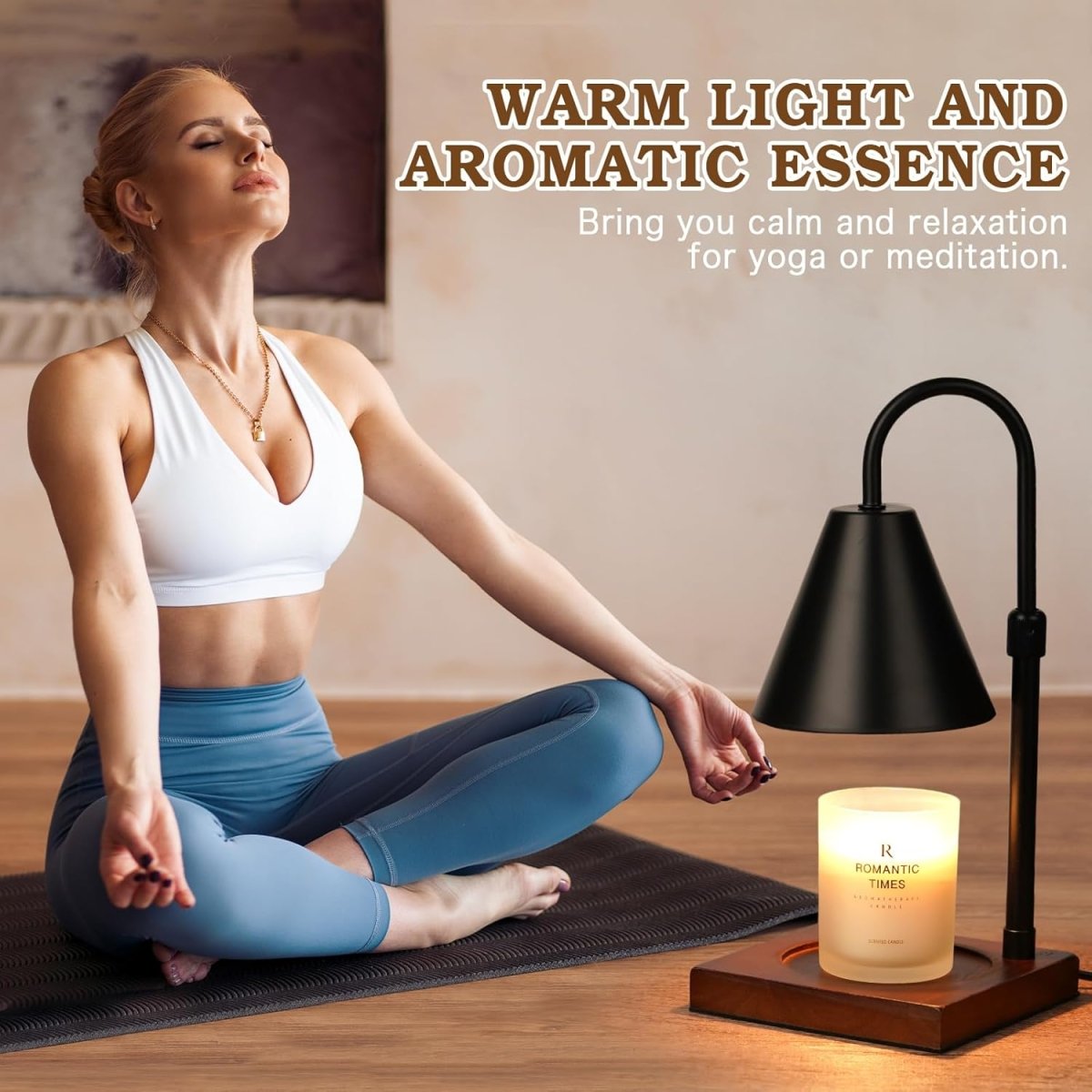 Modern Candle Warmer Lamp with Timer, Dimmable Candle Lamp Warmer, Men Women Christmas Birthday Gifts, Black Candle Warmer, Adjustable Candle Light Warmer, Cozy Living Room Bedroom Home Decor - Homesidy.com